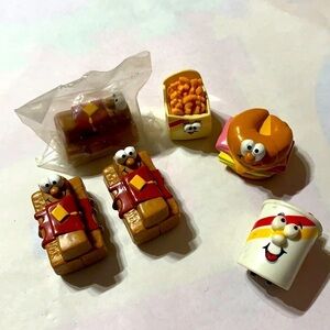 Vintage 1989 Burger King kids club breakfast toys on wheels figurines